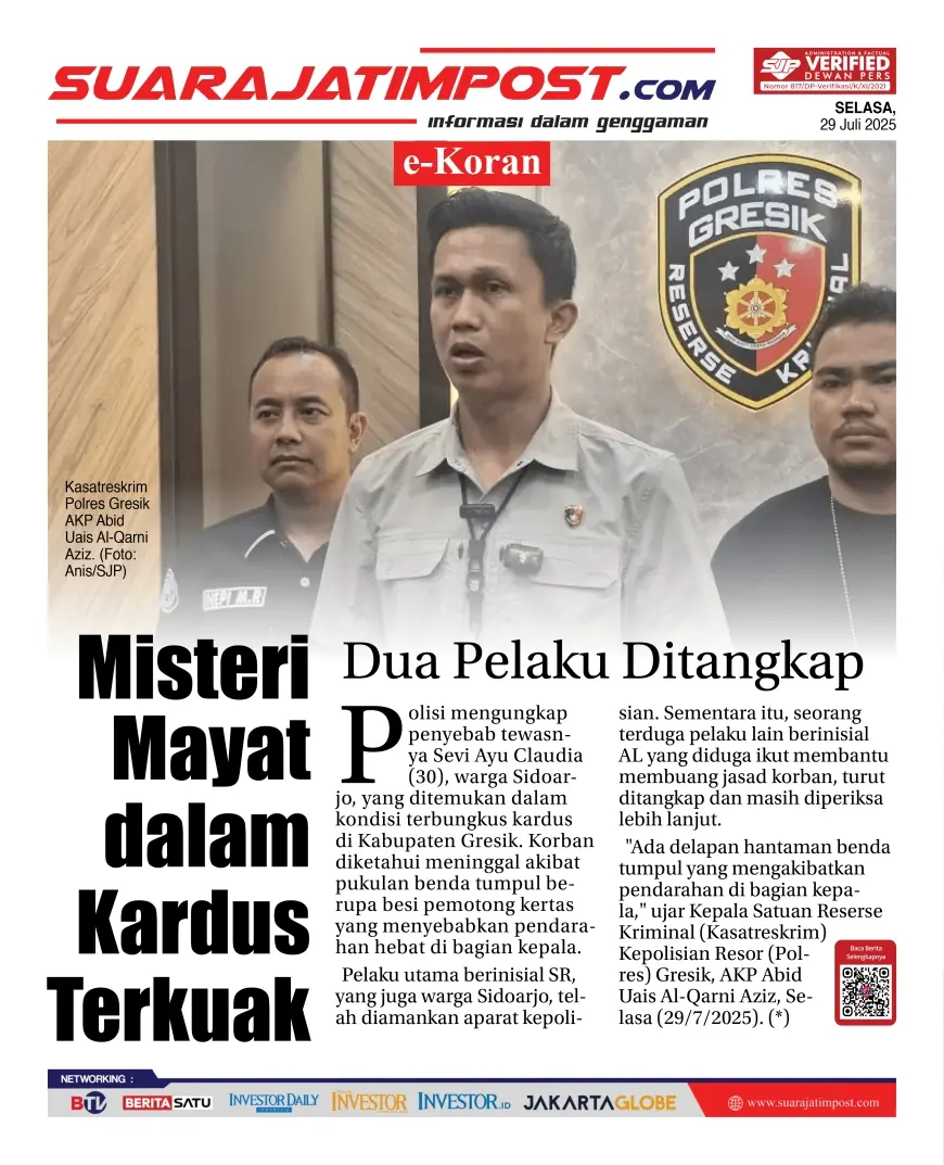 eKoran, Edisi Selasa, 29 Juli 2025