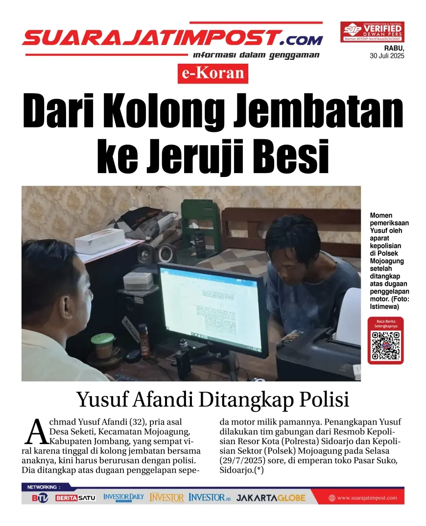 eKoran, Edisi Rabu, 30 Juli 2025