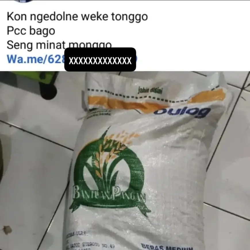 Beras Bantuan Pangan di Tulungagung Dijual di Medsos, Pemkab Akan Evaluasi Data Penerima
