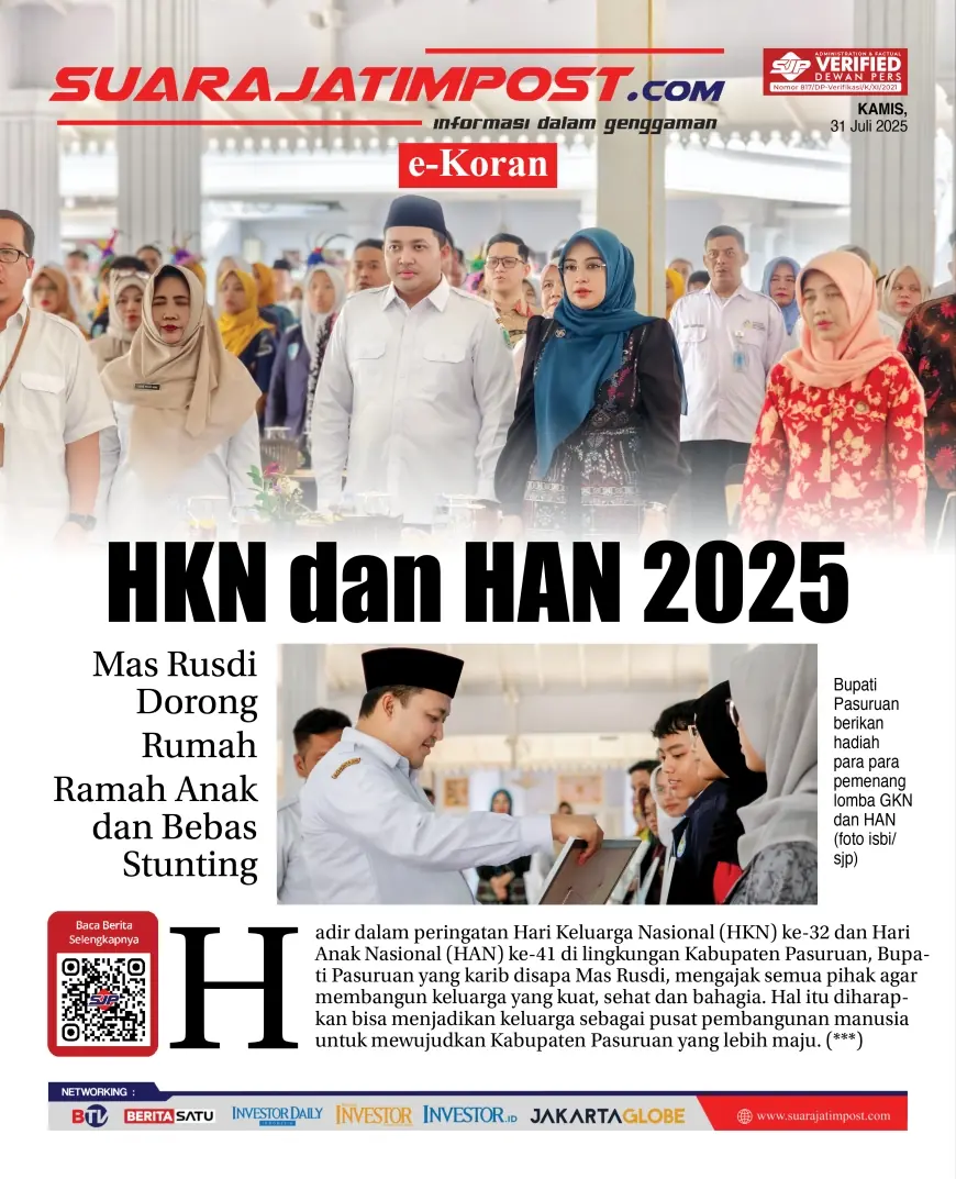 eKoran, Edisi Kamis, 31 Juli 2025