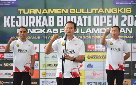 Kejurkab dan Bupati Open Bulutangkis di Lamongan Diramaikan  724 Atlet