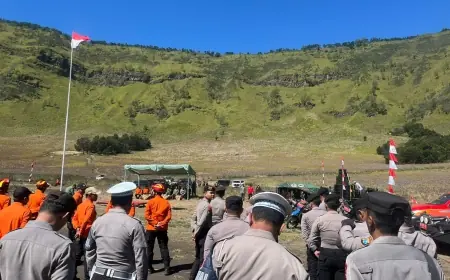 Dari Apel Hingga Simulasi: Langkah Nyata TNBTS-Polres Probolinggo Cegah Karhutla