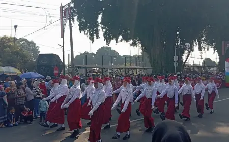 Lomba Gerak Jalan di Kota Blitar, Jadi Cara Memupuk Jiwa Nasionalisme dan Wawasan Kebangsaan Siswa SD