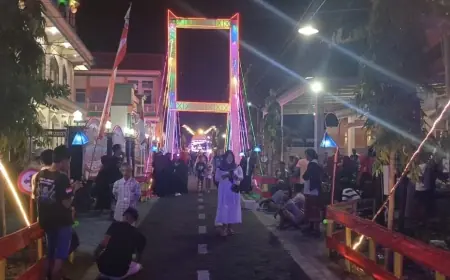 Kemeriahan Kampung Lampu Hias di Menganti Gresik, Hasil Swadaya Warga Senilai Ratusan Juta Rupiah