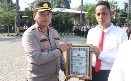 30 Polisi Nganjuk Dapat Penghargaan dari Kapolres