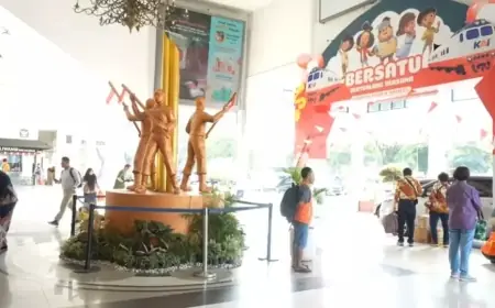 HUT ke-80 RI, Stasiun Gubeng Berhias Meriah Khas Kemerdekaan