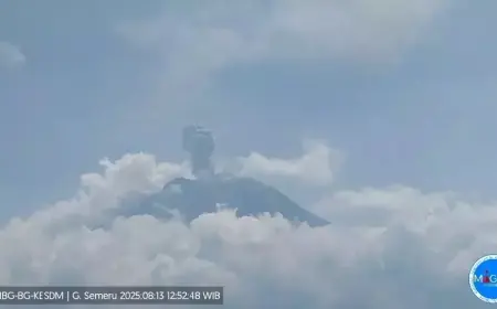 Gunung Semeru Semburkan Abu 1.000 Meter, Ini Imbauan PVMBG