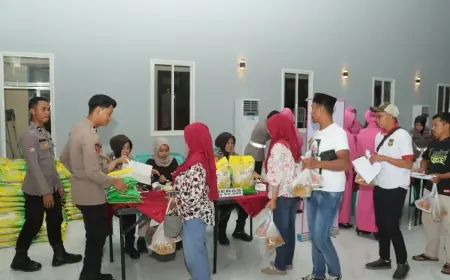 Jaga Stabilitas Harga, Polres Blitar dan Bulog Gelar Pangan Murah Serentak