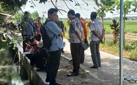 Diduga Bermasalah, Inspektorat dan Kejari Nganjuk Sidak Proyek di Desa Ngadiboyo
