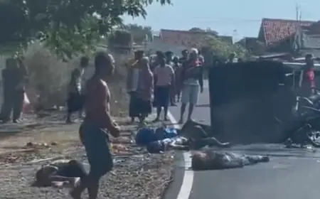 Laka Maut di Jember, Motor Tossa Tabrak Truk Tronton, Empat Orang Tewas