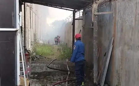 Kebakaran Pabrik Sulfur di Gresik Cemari Lingkungan, Dua Petugas Damkar Jadi Korban