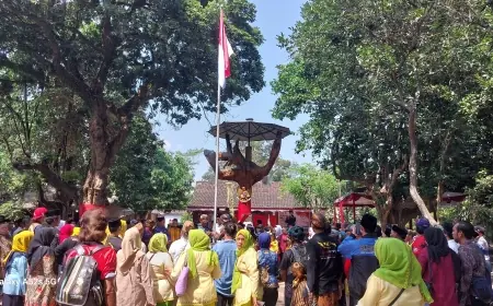 Suasana Proklamasi Dihidupkan Kembali dalam Teatrikal di Rumah Masa Kecil Bung Karno di Kediri