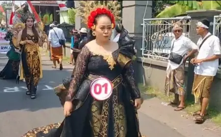 Tunjukkan Keberagaman, Desa Lambangkuning Nganjuk Gelar Karnaval Budaya Meriah
