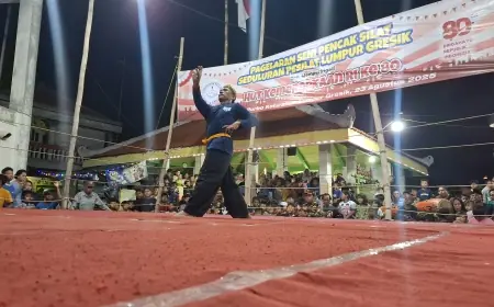 Dorong Regenerasi, Pagelaran Seni Pencak Silat Digelar Meriah di Gresik