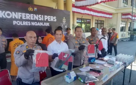 Polisi Nganjuk Amankan Sabu Seberat 30 Gram dan 26 Ribu Butir Pil Dobel L