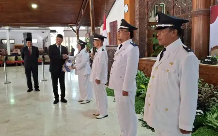 Empat Kades di Tulungagung Dikukuhkan Kembali, Jabatan Diperpanjang 2 Tahun