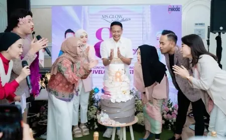 Wali Kota Malang Tiup Lilin di Anniversary ke-8 MS Glow Aesthetic Clinic Sekaligus Peluncuran Produk Baru