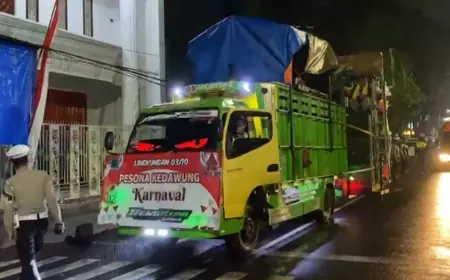 Karnaval di Desa Kedawung Blitar, 15 Truk Digiring ke Kantor Polisi