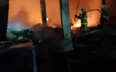 Breaking News! Puluhan Kios serta Lapak Pedagang Pasar Pandaan Ludes Terbakar
