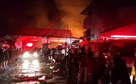 Kobaran Api di Pasar Pandaan Berhasil Padam 2 Jam Setelah Kejadian