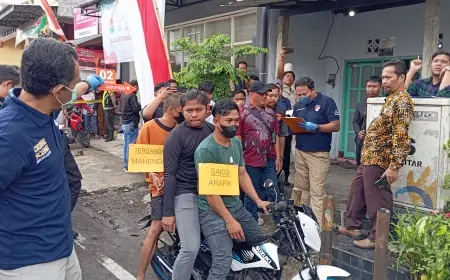 Tiga Tersangka Peragakan 25 Adegan dalam Rekonstruksi Pembunuhan di Blitar