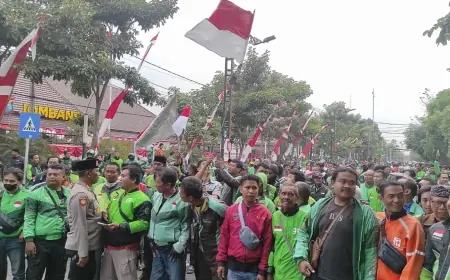 Ribuan Ojol di Jombang Tuntut Keadilan Kasus Affan, Minta Polri Ungkap Transparan