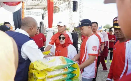 Gerakan Pangan Murah Warnai Peringatan HUT ke-80 RI di Lamongan