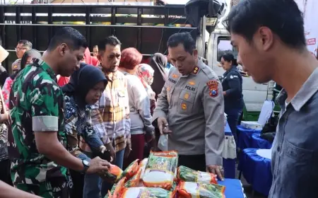 Polres dan Forkopimda Nganjuk Dukung Gerakan Pangan Murah
