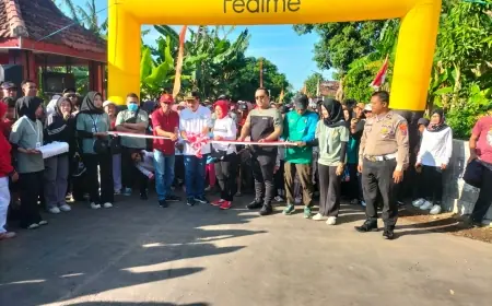Meriah, Jalan Sehat Kampungbaru Nganjuk diikuti 15 Ribu Warga dengan Hadiah Utama Sepeda Motor