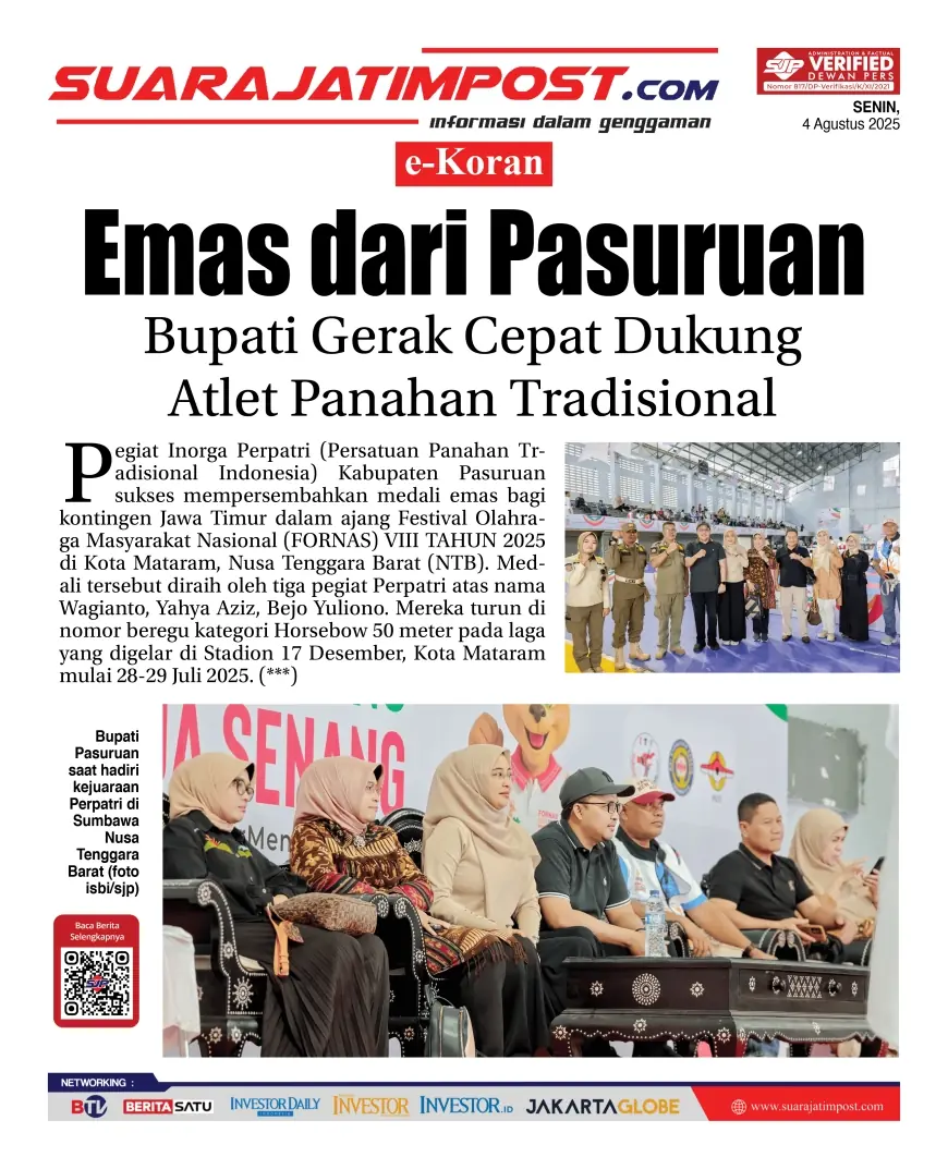 eKoran, Edisi Senin, 4 Agustus 2025