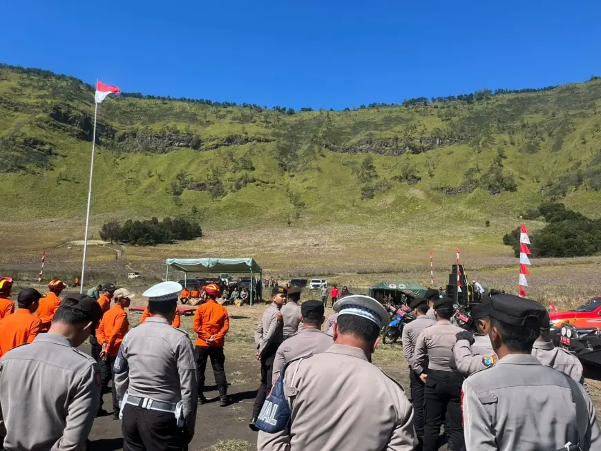 Dari Apel Hingga Simulasi: Langkah Nyata TNBTS-Polres Probolinggo Cegah Karhutla