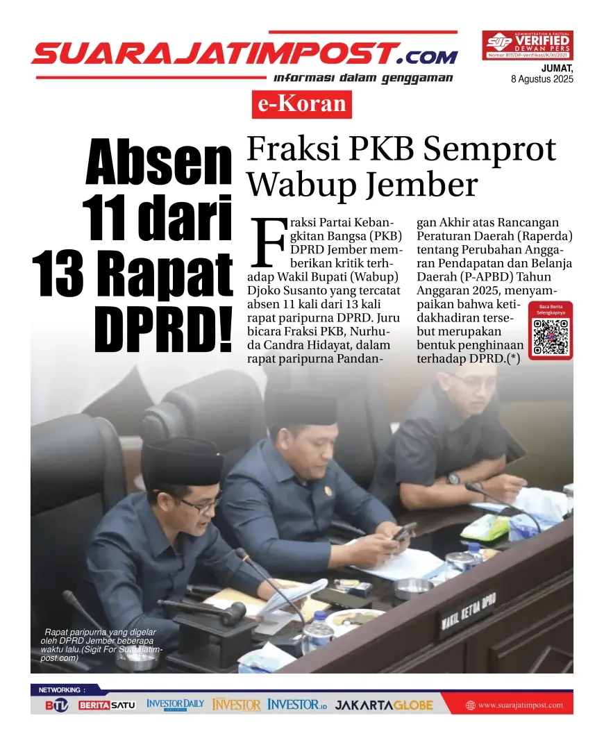 eKoran, Edisi Jumat, 8 Agustus 2025
