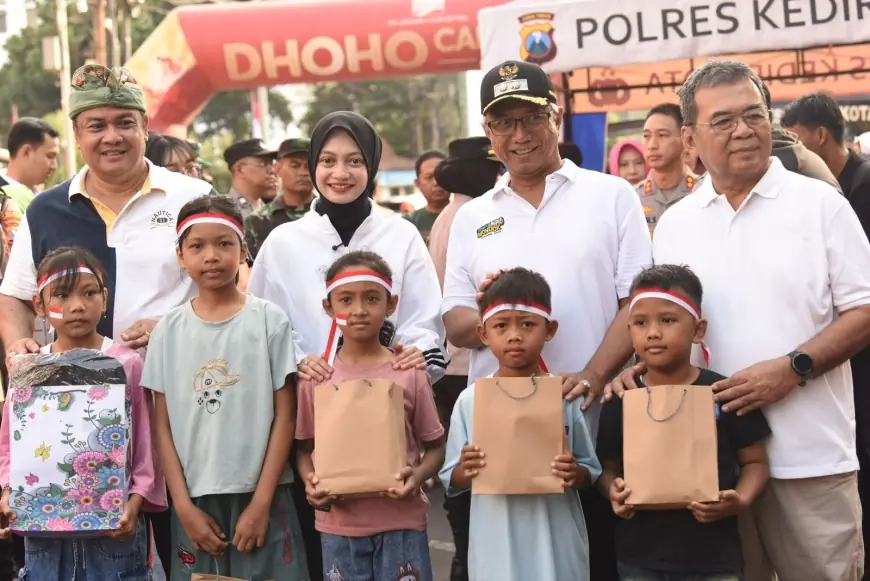 Wali Kota Kediri Ikut Meriahkan CFD dengan 12 Lomba Seru Jelang HUT ke-80 RI