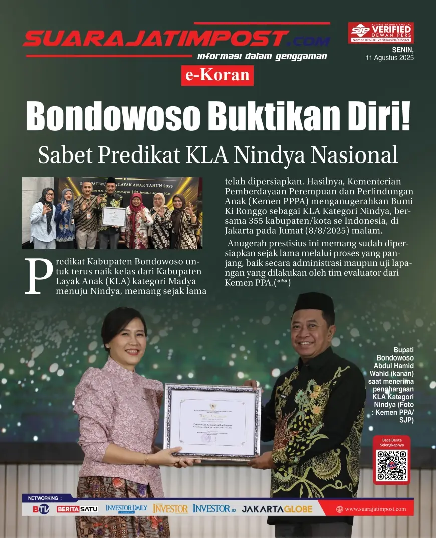 eKoran, Edisi Senin, 11 Agustus 2025