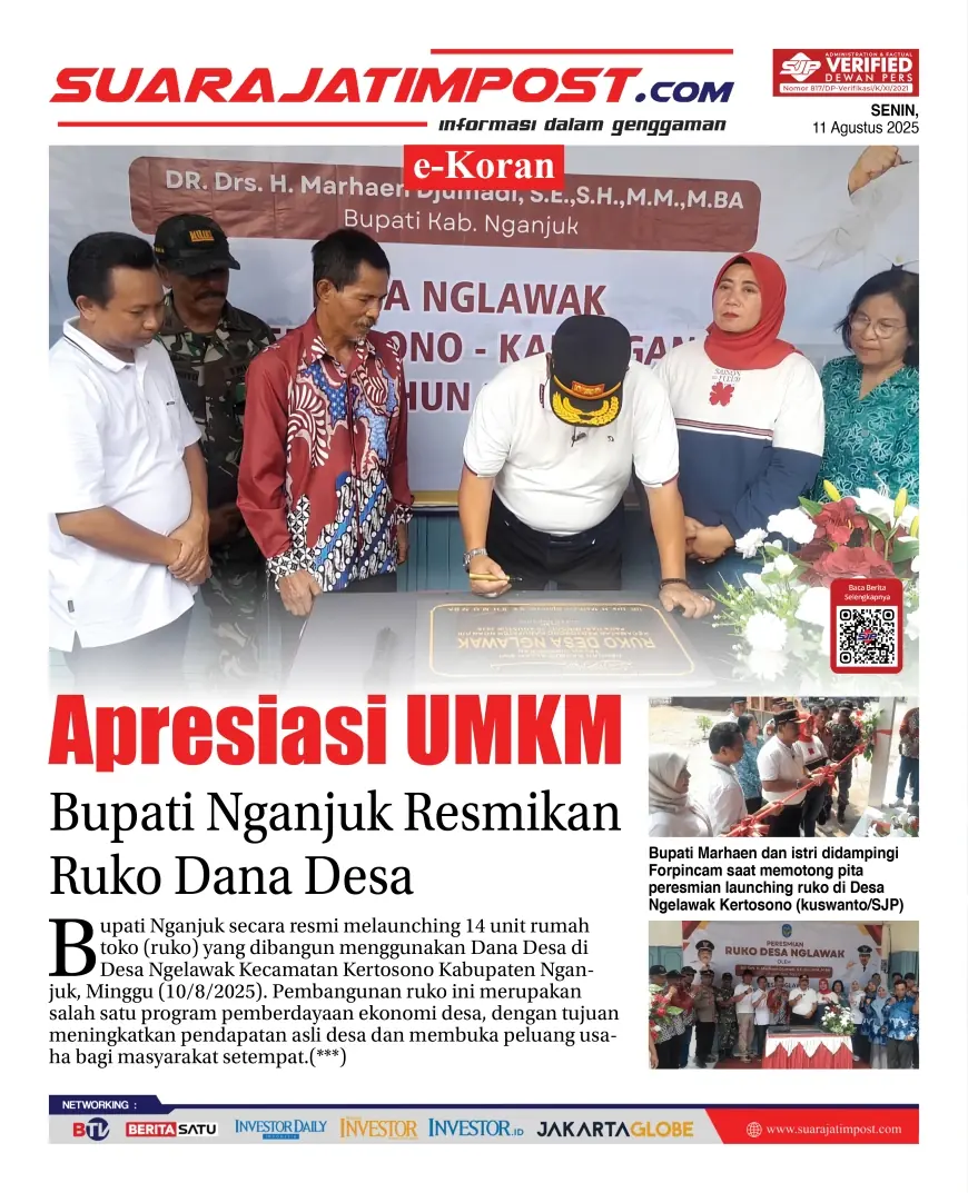 eKoran, Edisi Senin, 11 Agustus 2025