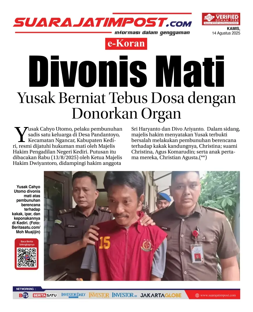 eKoran, Edisi Kamis, 14 Agustus 2025