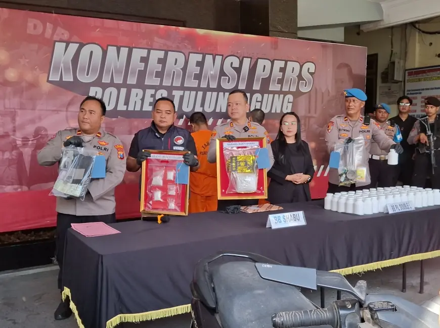 Polisi Bongkar Rekor Peredaran Sabu 1,2 Kg di Tulungagung, Diduga Jaringan Internasional