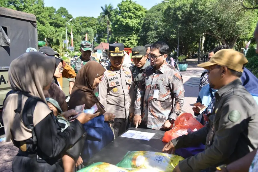 Pendistribusian Beras SPHP dan Oplosan Dalam Pengawasan Kapolres Bondowoso
