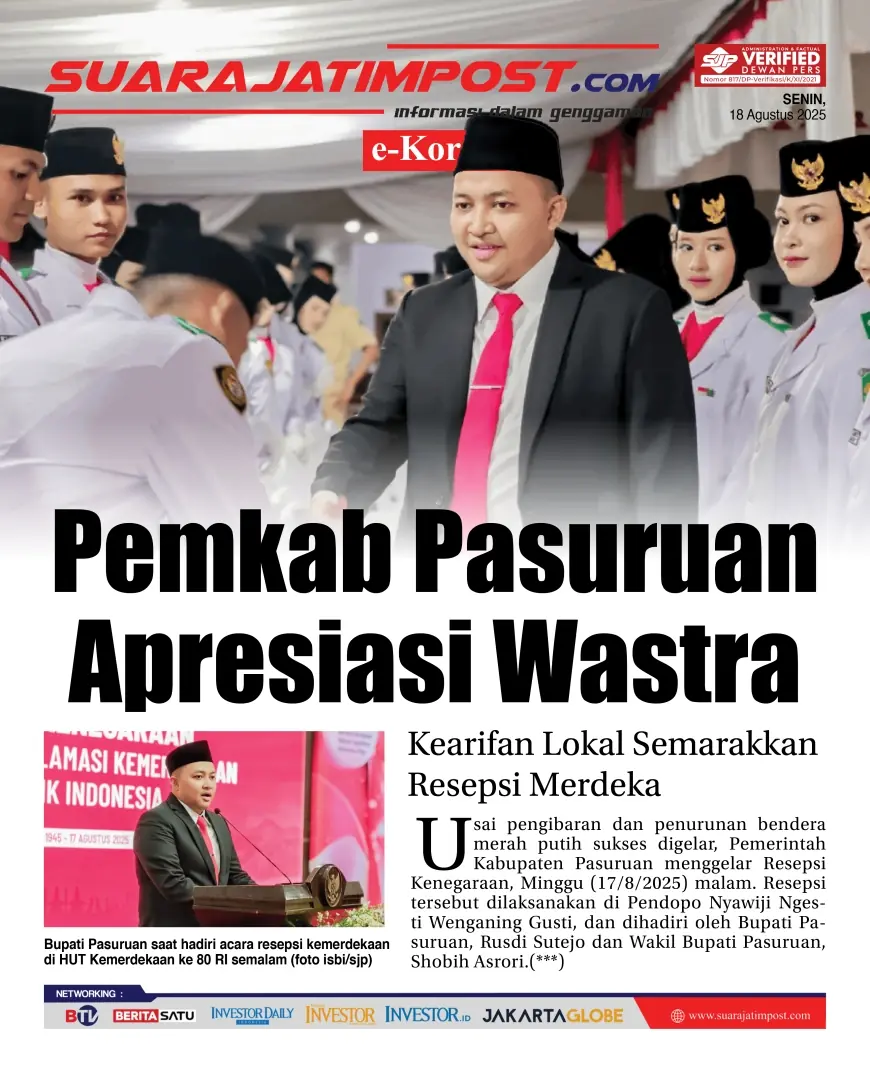eKoran, Edisi Senin, 18 Agustus 2025
