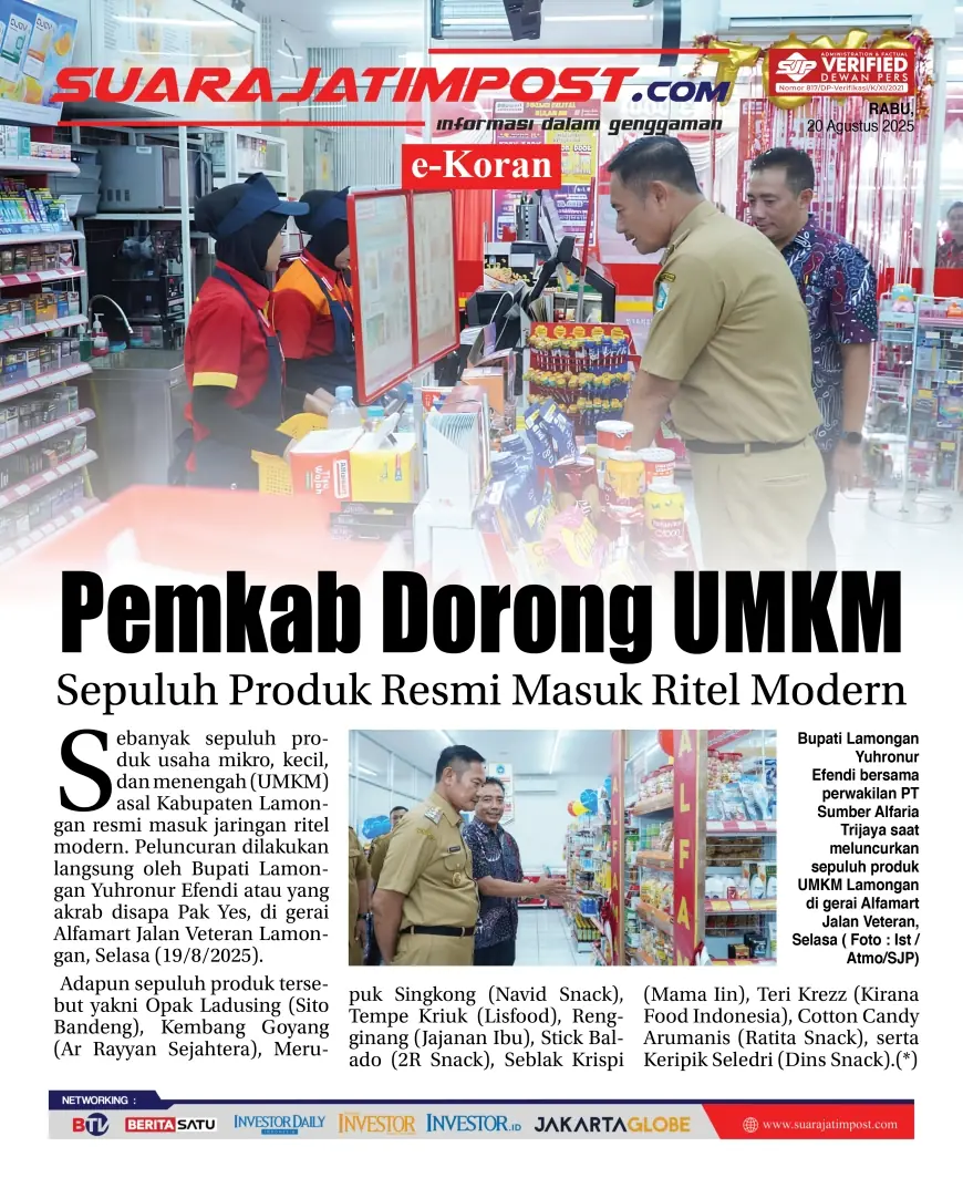 eKoran, Edisi Rabu, 20 Agustus 2025