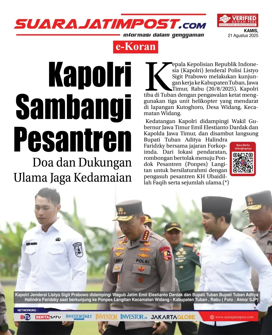 eKoran, Edisi Kamis, 21 Agustus 2025