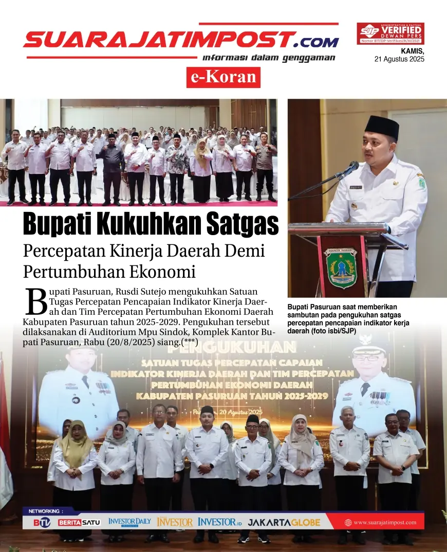 eKoran, Edisi Kamis, 21 Agustus 2025