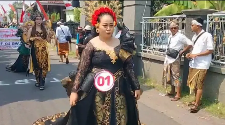 Tunjukkan Keberagaman, Desa Lambangkuning Nganjuk Gelar Karnaval Budaya Meriah