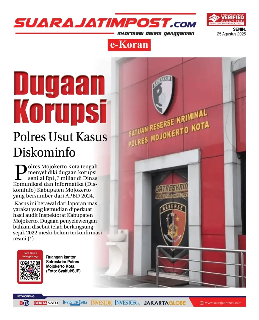 eKoran, Edisi Senin, 25 Agustus 2025
