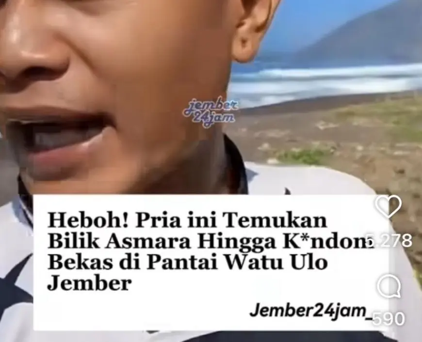 Viral 'Bilik Asmara' dan Kondom di Pantai Watu Ulo Jember, Polisi Turun Tangan