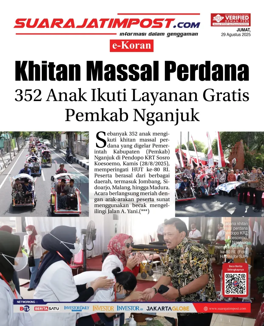 eKoran, Edisi Jumat, 29 Agustus 2025