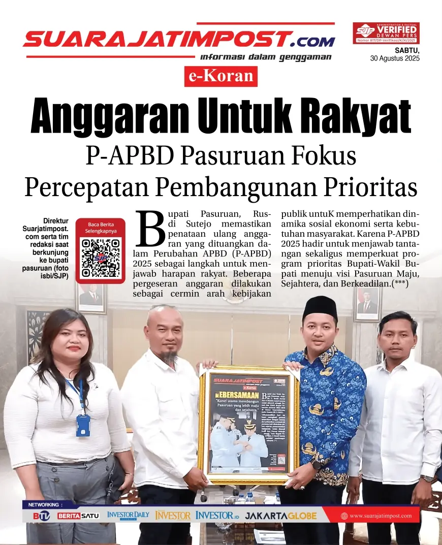 eKoran, Edisi Sabtu, 30 Agustus 2025