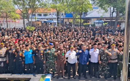 Antisipasi Anarki, Ribuan Personel Gabungan di Tulungagung Gelar Apel Kebangsaan
