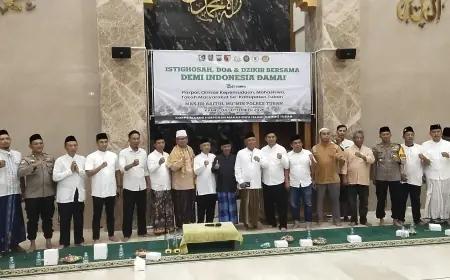 Merajut Persatuan, KAHMI Tuban Gelar Istigosah Bersama Polri dan Ormas Demi Indonesia Damai