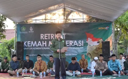 Kemenag Nganjuk Sampaikan Moderasi Beragama untuk Ciptakan Indonesia Damai